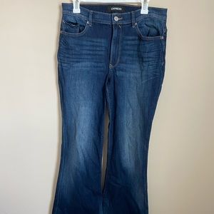 Express High Rise Bell Flare Jeans (Like new, Size 12)